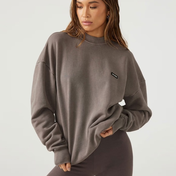 Joah Brown Classic Crew Pullover in Peppercorn NWT - Picture 1 of 4